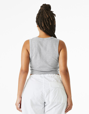 Bella Women`s Micro Rib Muscle Crop Tank, Solid Red Blend, XL bedrucken, Art.-Nr. 026064026