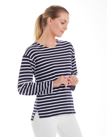 Mantis One Breton Top, White/Navy, XS bedrucken, Art.-Nr. 123480522