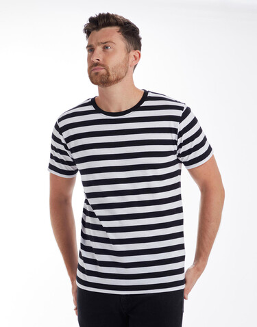 Mantis Men`s Stripy T, Navy/White, M bedrucken, Art.-Nr. 195482524