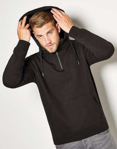 Kustom Kit Regular Fit 1/4 Zip Hoodie, Black, XS bedrucken, Art.-Nr. 212111012