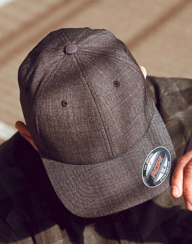 Flexfit Fine Melange Cap, Charcoal, S/M bedrucken, Art.-Nr. 311681301