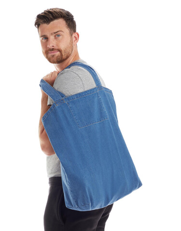 Mantis Denim Shopper, Denim Blue, One Size bedrucken, Art.-Nr. 601483080