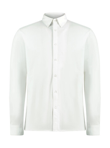 Kustom Kit Tailored Fit Superwash® 60º Pique Shirt, White, S bedrucken, Art.-Nr. 779110003