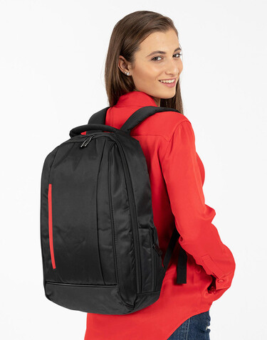 Shugon Kiel Urban Laptop Backpack, Black/Red, One Size bedrucken, Art.-Nr. 904381540