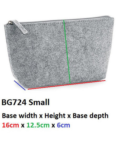 Bag Base Felt Accessory Bag, Charcoal Melange, S bedrucken, Art.-Nr. 915291053