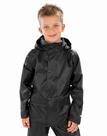 Result Junior StormDri Jacket, Black, S (5-6) bedrucken, Art.-Nr. 929331013