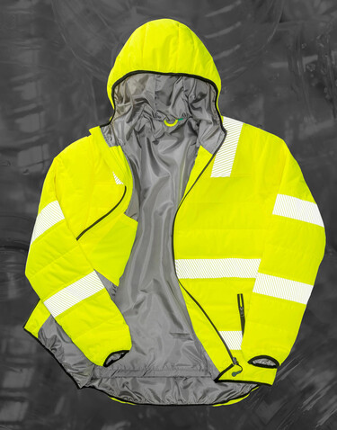 Result Recycled Ripstop Padded Safety Jacket, Navy Blue, S bedrucken, Art.-Nr. 963332003