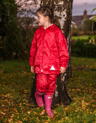 Result Junior Waterproof Jacket/Trouser Set, Navy, XL (11-12/152) bedrucken, Art.-Nr. 998332007