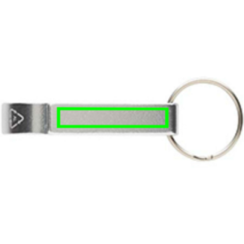 Flaschen- und Dosenöffner aus RCS recyceltem Aluminium silber bedrucken, Art.-Nr. P191.7202