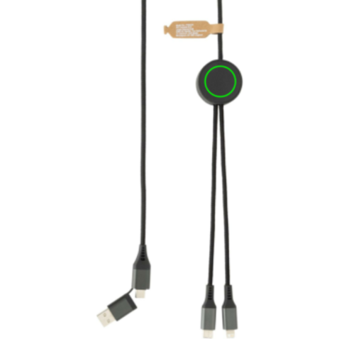 Terra 3 Meter 4-in-1-Kabel aus RCS recyceltem PET grau bedrucken, Art.-Nr. P302.6402