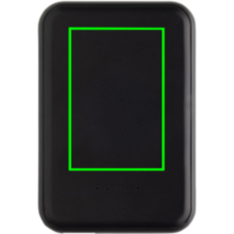 Stellar 5.000mAh 5W magnetische Powerbank aus RCS rec. ABS schwarz bedrucken, Art.-Nr. P322.5901