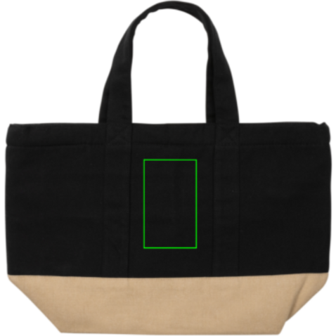 Impact Aware™ 285g/m² ungefärbte rCanvas-Kühltasche schwarz bedrucken, Art.-Nr. P422.471