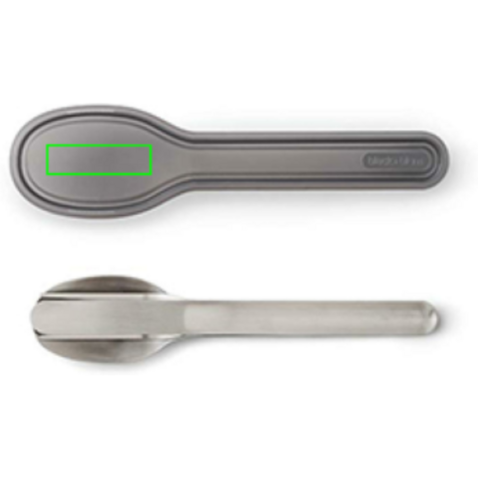 Black+Blum Besteck-Set silber bedrucken, Art.-Nr. P439.0702