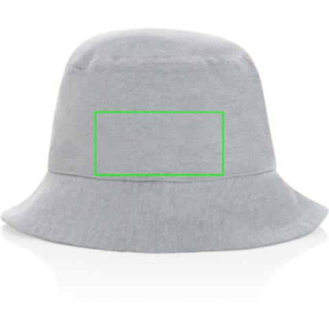 Impact AWARE™ 285g/m² ungefärbter rCanvas-OneSize-Fischerhut grau bedrucken, Art.-Nr. P453.082