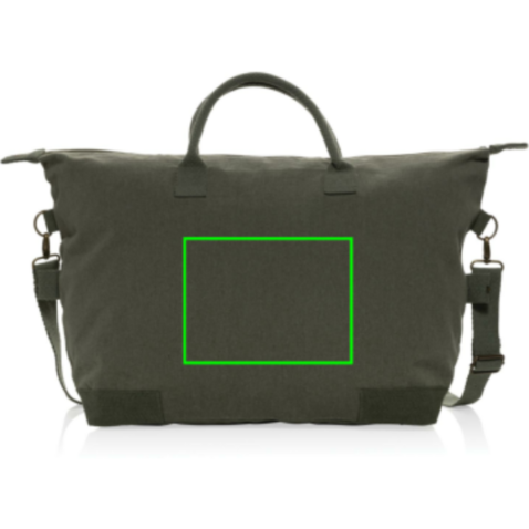 Kezar AWARE™ 500g/m² Wochenendtasche aus recyceltem Canvas grün bedrucken, Art.-Nr. P707.177