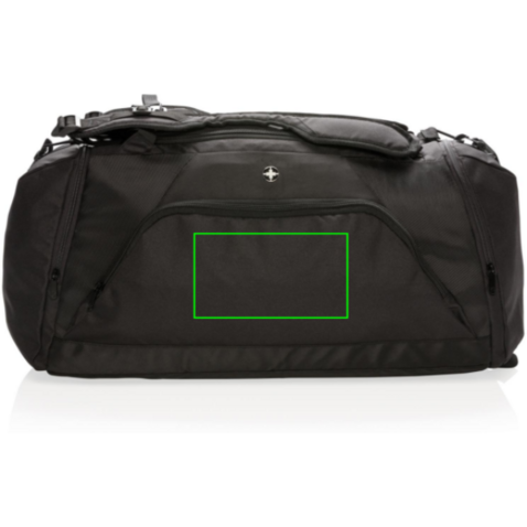 Swiss Peak RFID Wochenend- &amp; Rucksacktasche schwarz bedrucken, Art.-Nr. P762.261