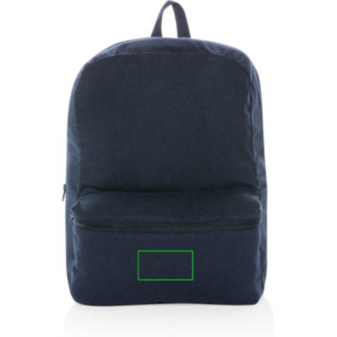 Impact Aware™ 285g/m² rCanvas-Rucksack, ungefärbt navy blau bedrucken, Art.-Nr. P762.985