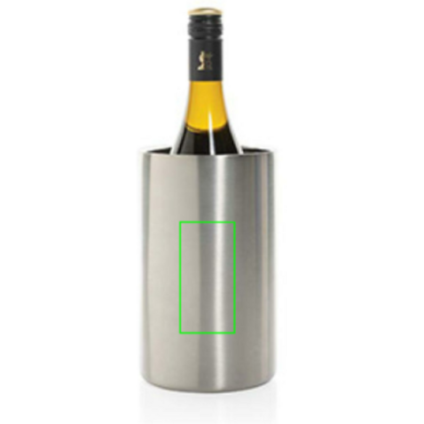 Vino Weinkühler aus RCS-zertifiziert recyc. Stainless-Steel silber bedrucken, Art.-Nr. P915.0202
