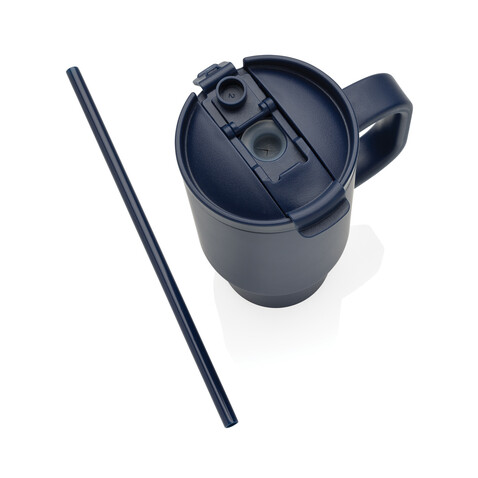 Cruiser kompakter, auslaufsicherer RCS rec. Becher 480ml navy blau bedrucken, Art.-Nr. P437.1525