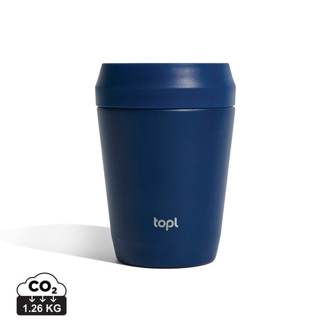 Topl-Trinkbecher aus rec. Stahl mit 360-Grad-Deckel 236ml navy blau bedrucken, Art.-Nr. RBTGS8NA