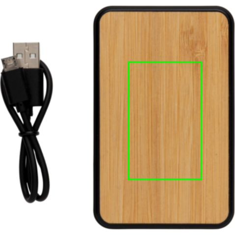 5.000mAh Powerbank aus RCS recyceltem Kunststoff braun bedrucken, Art.-Nr. P322.379