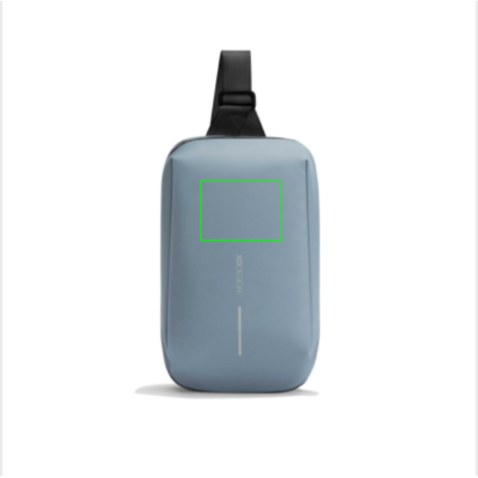 Urban wasserabweisender Sling-Bag blau, grau bedrucken, Art.-Nr. P706.2715