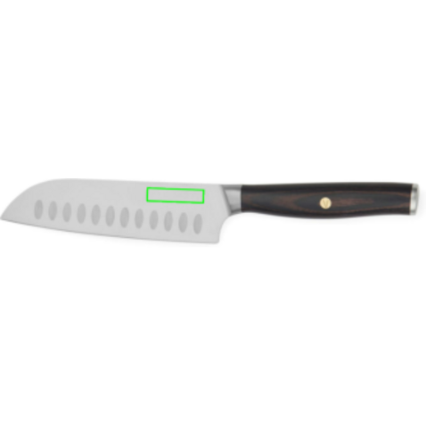 VINGA Tara Santoku-Messer aus Stahl Stahl, schwarz bedrucken, Art.-Nr. V2613209