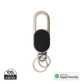 Schlüsselanhänger Keyfinder mit weltweiter Ortung und USB-C schwarz, grau bedrucken, Art.-Nr. P301.6301
