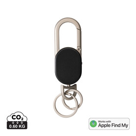 Schlüsselanhänger Keyfinder mit weltweiter Ortung und USB-C schwarz, grau bedrucken, Art.-Nr. P301.6301