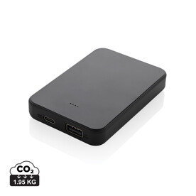 Boostcore 5.000mAh Powerbank aus RCS rec. Kunststoff schwarz bedrucken, Art.-Nr. P322.5501