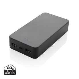 Boostcore 20.000mAh Powerbank aus RCS rec. Kunststoff schwarz bedrucken, Art.-Nr. P322.5701