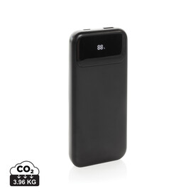 Turbopack 10000mAh Powerbank mit integr. Kabeln aus RCS rABS schwarz bedrucken, Art.-Nr. P322.5801