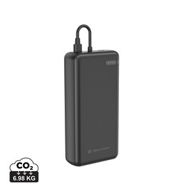 Urban Vitamin Menlo Park RCS rPlastik 20000 20W PD Powerbank schwarz bedrucken, Art.-Nr. P322.8801