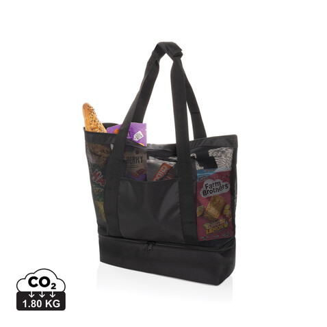 Iqlo Aware™ RPET 2-in-1 Kühltasche schwarz bedrucken, Art.-Nr. P422.4901