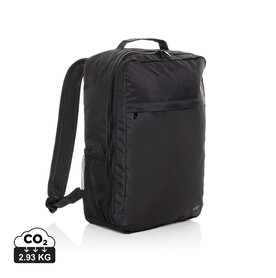 Swiss Peak Aware™ RPET Essential 15.6&amp;quot; Laptop-Rucksack schwarz bedrucken, Art.-Nr. P763.4301