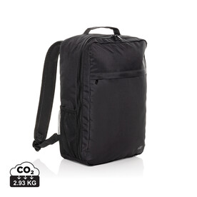 Swiss Peak Aware™ RPET Essential 15.6&amp;quot; Laptop-Rucksack schwarz bedrucken, Art.-Nr. P763.4301