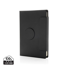 Stuart Magnet-Portfolio A5 aus RCS-zertifiziertem rPU schwarz bedrucken, Art.-Nr. P774.6301 Stuart Magnet-Portfolio A5 aus RCS-zertifiziertem rPU schwarz bedrucken, Art.-Nr. P774.6301
