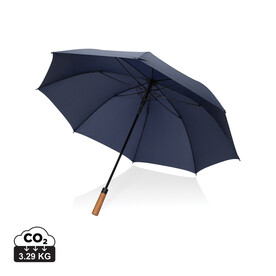 Tony Aware™ RPET 30" Schirm mit auto. Öffnung & Akaziengriff navy blau bedrucken, Art.-Nr. P850.7225 Tony Aware™ RPET 30" Schirm mit auto. Öffnung & Akaziengriff navy blau bedrucken, Art.-Nr. P850.7225