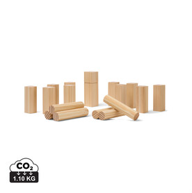 VINGA Kubb Mini Spiel braun bedrucken, Art.-Nr. V4532309
