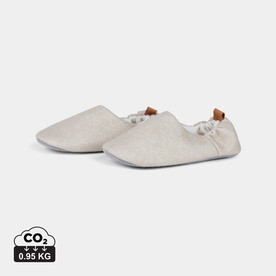 VINGA Moulton Hausschuhe aus RCS rPET (S/M) beige, feather grey bedrucken, Art.-Nr. V4990119SM VINGA Moulton Hausschuhe aus RCS rPET (S/M) beige, feather grey bedrucken, Art.-Nr. V4990119SM