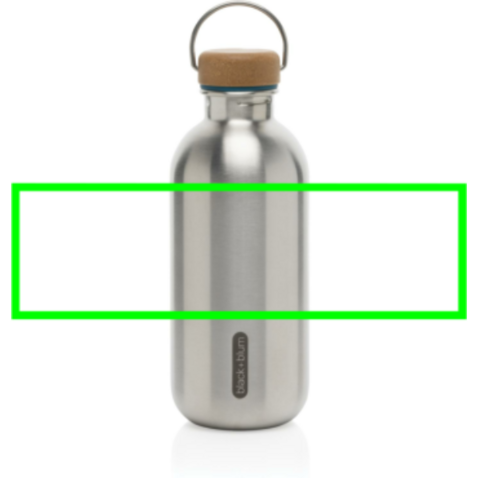 Black+Blum Stahl-Wasserflasche 600ml turkis bedrucken, Art.-Nr. P439.1233