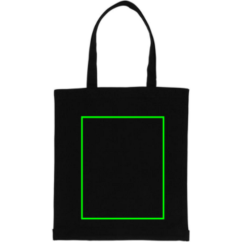 Impact AWARE™ recycelte Baumwolltasche 145gr mit Boden schwarz bedrucken, Art.-Nr. P762.641