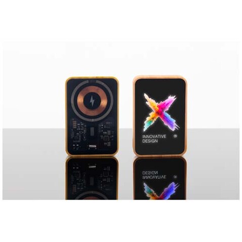 SCX.design P26 15W 5000 mAh MagSafe Powerbank aus Holz, holz bedrucken, Art.-Nr. 1PX20271