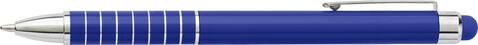 Kugelschreiber Oliver | Aluminium | Stylus – Kobaltblau bedrucken, Art.-Nr. 023999999_0647