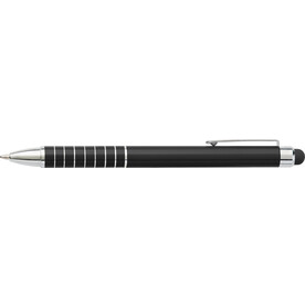 Kugelschreiber Oliver | Aluminium | Stylus – Schwarz bedrucken, Art.-Nr. 001999999_0647