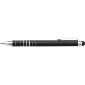 Kugelschreiber Oliver | Aluminium | Stylus – Schwarz bedrucken, Art.-Nr. 001999999_0647