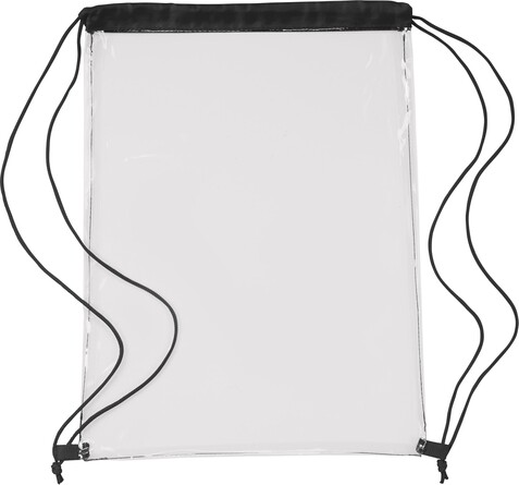 Schuh-/Rucksack (Turnbeutel) aus PVC Kiki – Schwarz bedrucken, Art.-Nr. 001999999_0927