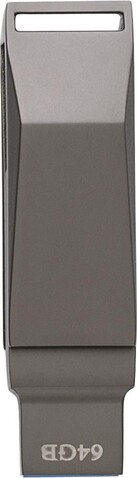USB-Stick aus verzinkter Oberfläche Dorian – stahlgrau bedrucken, Art.-Nr. 411999999_1001763