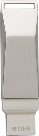 USB-Stick aus verzinkter Oberfläche Dorian – Silber bedrucken, Art.-Nr. 032999999_1001763
