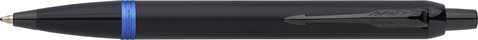 Parker IM Vibrant Rings PVD-Kugelschreiber – Schwarz/Blau bedrucken, Art.-Nr. 081999128_1006049